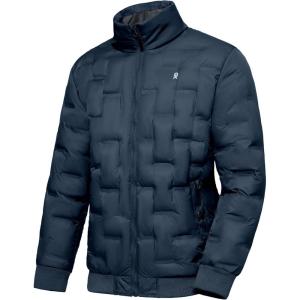 imageLittle Donkey Andy Mens Puffer Warm Jacket Windproof Winter Coat with Recycled InsulationNavy