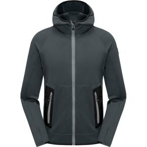 imageLittle Donkey Andy Mens Winter Ultra Stretch Warm Fleece Running Jacket Thumb Holes Hooded Coat HikingDark Grey