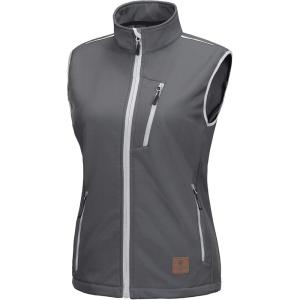 imageLittle Donkey Andy Womens Fleece Lined Softshell Vest Lightweight Windproof Sleeveless Jacket for Hiking Outdoor Travel GolfGrey