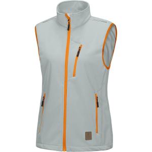 imageLittle Donkey Andy Womens Fleece Lined Softshell Vest Lightweight Windproof Sleeveless Jacket for Hiking Outdoor Travel GolfLight Grey