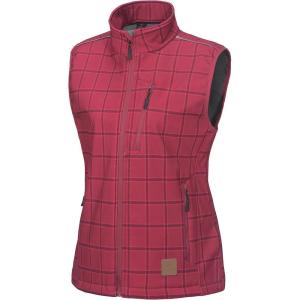 imageLittle Donkey Andy Womens Fleece Lined Softshell Vest Lightweight Windproof Sleeveless Jacket for Hiking Outdoor Travel GolfRed Plaid