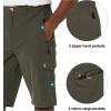 imageLittle Donkey Andy Mens 11 Inch Quick Dry Bermuda Stretch Cargo Shorts Hiking Travel GolfB Army Green