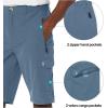 imageLittle Donkey Andy Mens 11 Inch Quick Dry Bermuda Stretch Cargo Shorts Hiking Travel GolfB Blue Horizon