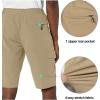 imageLittle Donkey Andy Mens 11 Inch Quick Dry Bermuda Stretch Cargo Shorts Hiking Travel GolfB Dark Khaki