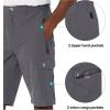 imageLittle Donkey Andy Mens 11 Inch Quick Dry Bermuda Stretch Cargo Shorts Hiking Travel GolfB Grey