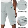 imageLittle Donkey Andy Mens 11 Inch Quick Dry Bermuda Stretch Cargo Shorts Hiking Travel GolfB Light Grey