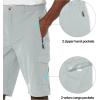 imageLittle Donkey Andy Mens 11 Inch Quick Dry Bermuda Stretch Cargo Shorts Hiking Travel GolfB Light Grey