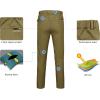 imageLittle Donkey Andy Mens Fleece Lined Hiking Ski Snow Pants Winter Windproof Softshell Pants Warm and Water RepellentAmber Green