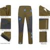 imageLittle Donkey Andy Mens Fleece Lined Hiking Ski Snow Pants Winter Windproof Softshell Pants Warm and Water RepellentOlive