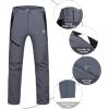 imageLittle Donkey Andy Mens Fleece Lined Softshell Pants for Hiking SKiiingGray