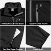 imageLittle Donkey Andy Mens Half Zipper Pullover Windproof Softshell MTB Mountain Bike Jacket for Cycling Golf WorkoutBlack