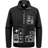 imageLittle Donkey Andy Mens Half Zipper Pullover Windproof Softshell MTB Mountain Bike Jacket for Cycling Golf WorkoutBlack
