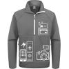 imageLittle Donkey Andy Mens Half Zipper Pullover Windproof Softshell MTB Mountain Bike Jacket for Cycling Golf WorkoutGrey