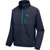 imageLittle Donkey Andy Mens Half Zipper Pullover Windproof Softshell MTB Mountain Bike Jacket for Cycling Golf WorkoutNavy Blue