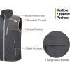 imageLittle Donkey Andy Mens Lightweight Fleece Lined Softshell Vest Windproof Sleeveless Jacket for Hiking Travel Golf2 Gray