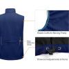 imageLittle Donkey Andy Mens Lightweight Fleece Lined Softshell Vest Windproof Sleeveless Jacket for Hiking Travel Golf4 Deep Blue