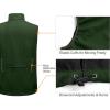 imageLittle Donkey Andy Mens Lightweight Fleece Lined Softshell Vest Windproof Sleeveless Jacket for Hiking Travel Golf6 Dark Green