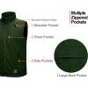 imageLittle Donkey Andy Mens Lightweight Fleece Lined Softshell Vest Windproof Sleeveless Jacket for Hiking Travel Golf6 Dark Green