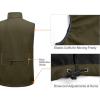 imageLittle Donkey Andy Mens Lightweight Fleece Lined Softshell Vest Windproof Sleeveless Jacket for Hiking Travel Golf7 Olive Green