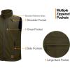imageLittle Donkey Andy Mens Lightweight Fleece Lined Softshell Vest Windproof Sleeveless Jacket for Hiking Travel Golf7 Olive Green