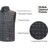 imageLittle Donkey Andy Mens Lightweight Fleece Lined Softshell Vest Windproof Sleeveless Jacket for Hiking Travel GolfBlack Plaid
