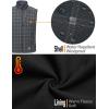 imageLittle Donkey Andy Mens Lightweight Fleece Lined Softshell Vest Windproof Sleeveless Jacket for Hiking Travel GolfBlack Plaid