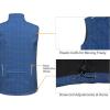 imageLittle Donkey Andy Mens Lightweight Fleece Lined Softshell Vest Windproof Sleeveless Jacket for Hiking Travel GolfBlue Plaid