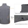 imageLittle Donkey Andy Mens Lightweight Fleece Lined Softshell Vest Windproof Sleeveless Jacket for Hiking Travel GolfGray Plaid