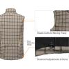 imageLittle Donkey Andy Mens Lightweight Fleece Lined Softshell Vest Windproof Sleeveless Jacket for Hiking Travel GolfGreen Plaid