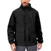 imageLittle Donkey Andy Mens Lightweight Jacket Fleece Lined Detachable Hooded Waterproof Jackets Winter Hiking WindbreakerBlack