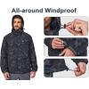 imageLittle Donkey Andy Mens Lightweight Jacket Fleece Lined Detachable Hooded Waterproof Jackets Winter Hiking WindbreakerBlack Camo
