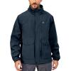 imageLittle Donkey Andy Mens Lightweight Jacket Fleece Lined Detachable Hooded Waterproof Jackets Winter Hiking WindbreakerBlue