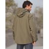 imageLittle Donkey Andy Mens Lightweight Jacket Fleece Lined Detachable Hooded Waterproof Jackets Winter Hiking WindbreakerGreen