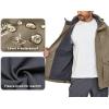 imageLittle Donkey Andy Mens Lightweight Jacket Fleece Lined Detachable Hooded Waterproof Jackets Winter Hiking WindbreakerGreen