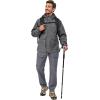 imageLittle Donkey Andy Mens Lightweight Jacket Fleece Lined Detachable Hooded Waterproof Jackets Winter Hiking WindbreakerGrey