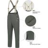 imageLittle Donkey Andy Mens Skiing Bibs Fleece Lined Snow Pants Winter WaterRepellent Snowboard Pants with SuspendersIvy Green