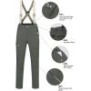 imageLittle Donkey Andy Mens Skiing Bibs Fleece Lined Snow Pants Winter WaterRepellent Snowboard Pants with SuspendersIvy Green