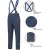 imageLittle Donkey Andy Mens Skiing Bibs Fleece Lined Snow Pants Winter WaterRepellent Snowboard Pants with SuspendersNavy