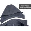 imageLittle Donkey Andy Mens Softshell Jacket Ski Jacket with Removable Hood Fleece LinedBlack Heather