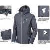 imageLittle Donkey Andy Mens Softshell Jacket Ski Jacket with Removable Hood Fleece LinedBlack Heather