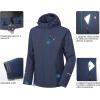 imageLittle Donkey Andy Mens Softshell Jacket Ski Jacket with Removable Hood Fleece LinedBlue Heather