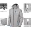imageLittle Donkey Andy Mens Softshell Jacket Ski Jacket with Removable Hood Fleece LinedChateau Gray Heather