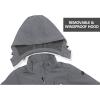 imageLittle Donkey Andy Mens Softshell Jacket Ski Jacket with Removable Hood Fleece LinedGray Heather