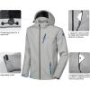 imageLittle Donkey Andy Mens Softshell Jacket Ski Jacket with Removable Hood Fleece LinedLight Gray Heather