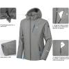 imageLittle Donkey Andy Mens Softshell Jacket Ski Jacket with Removable Hood Fleece LinedSteel Gray Heather