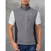 imageLittle Donkey Andy Mens Softshell Vest Lightweight Golf Vest Windproof Sleeveless Cycling Jacket for Running HikingGrey