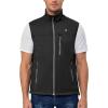imageLittle Donkey Andy Mens Softshell Vest Lightweight Golf Vest Windproof Sleeveless Cycling Jacket for Running HikingPure Black