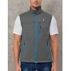 imageLittle Donkey Andy Mens Softshell Vest Lightweight Golf Vest Windproof Sleeveless Cycling Jacket for Running HikingPure Grey