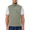 imageLittle Donkey Andy Mens Softshell Vest Lightweight Golf Vest Windproof Sleeveless Cycling Jacket for Running HikingSage