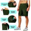 imageLittle Donkey Andy Mens Stretch Quick Dry Cargo Shorts for Hiking Camping Travel Army Green Size M